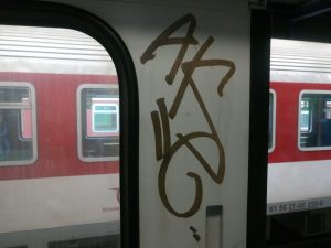 Graffiti ve vlaku