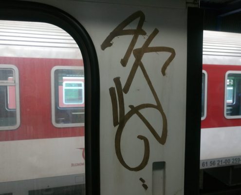Graffiti ve vlaku